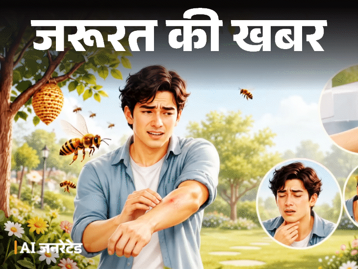 जरूरत की खबर- मधुमक्खी डंक मारे तो क्या करें:मामूली डंक में करें 6 घरेलू उपचार, ये 5 संकेत दिखें तो तुरंत डॉक्टर को दिखाएं
