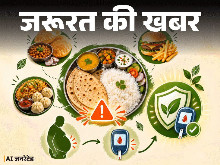 जरूरत की खबर- क्या आप ‘डबल कार्बिंग’ कर रहे हैं:इससे बढ़ता मोटापा, टाइप-2 डायबिटीज का रिस्क, डॉक्टर से जानें हेल्दी मील प्लान
