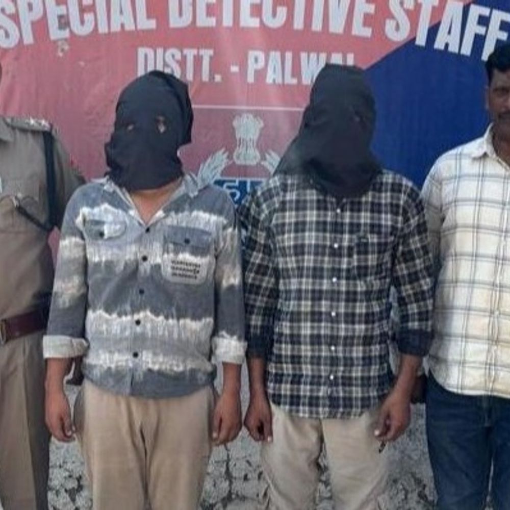 पलवल में 3 अवैध हथियार सप्लायर गिरफ्तार:कारतूस समेत 10 पिस्टल, एक कट्टा बरामद; एसपी ने 6 जवानों को किया सम्मानित