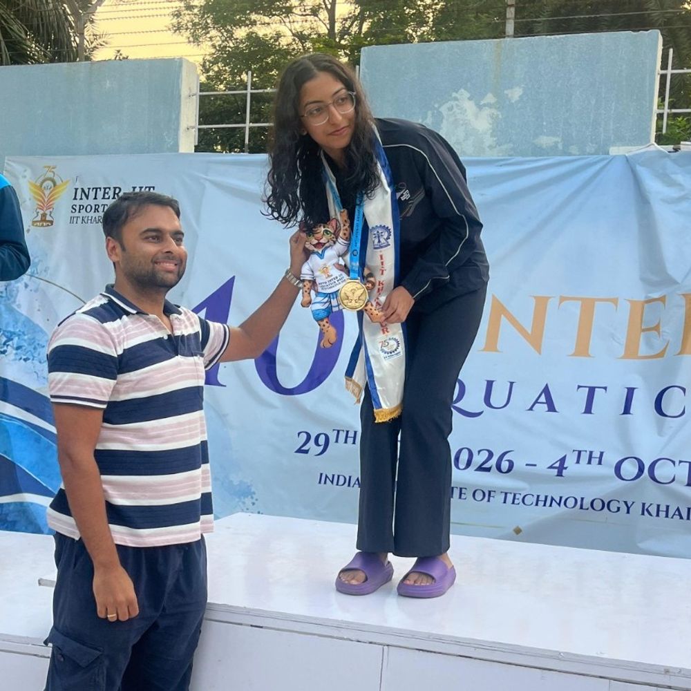 चंडीगढ़ की ओशीन ने इंटर-IIT मीट में जीते 3 पदक:50 मीटर फ्री-स्टाइल में स्वर्ण जीता; 100 मीटर में रजत-50 मीटर बटरफ्लाई में कांस्य मिला