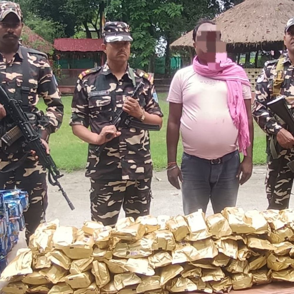 सुपौल में 163KG गांजा और तंबाकू पकड़ी:SSB की दो जगह कार्रवाई,एक गिरफ्तार; दो नेपाल भागे