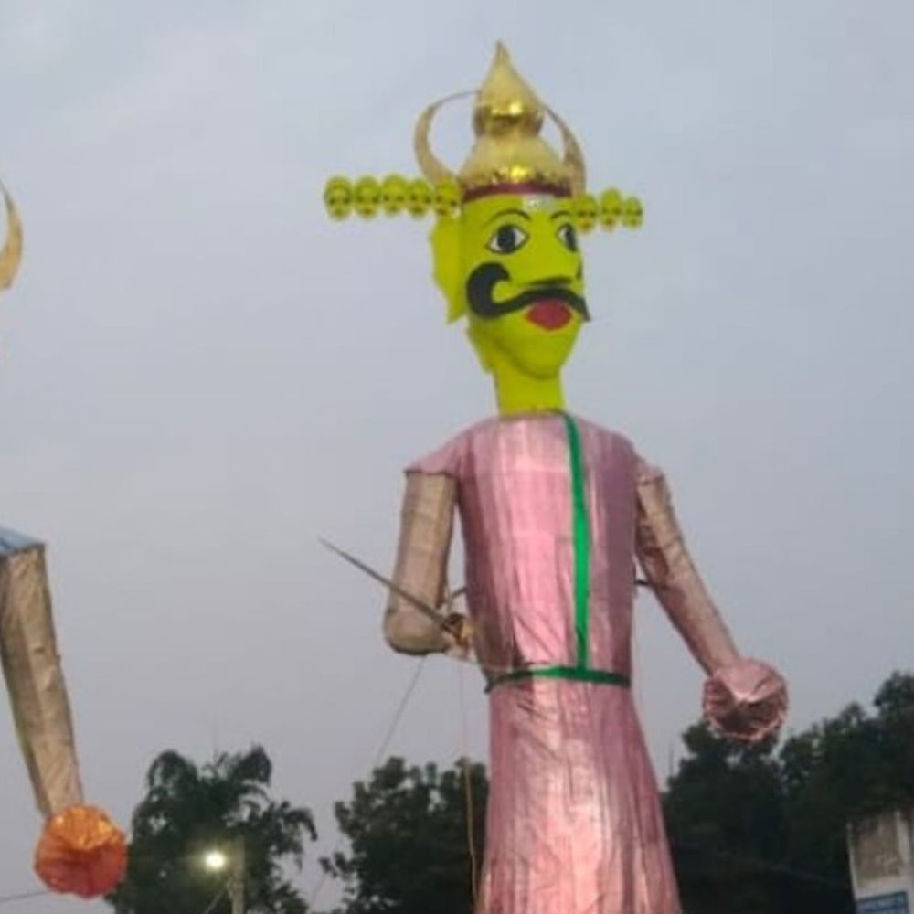 सहरसा में 65 फीट रावण दहन की तैयारी:कॉलेज मैदान में होगा कार्यक्रम, 132 पुलिसकर्मी तैनात; ट्रैफिक रूट में बदलाव