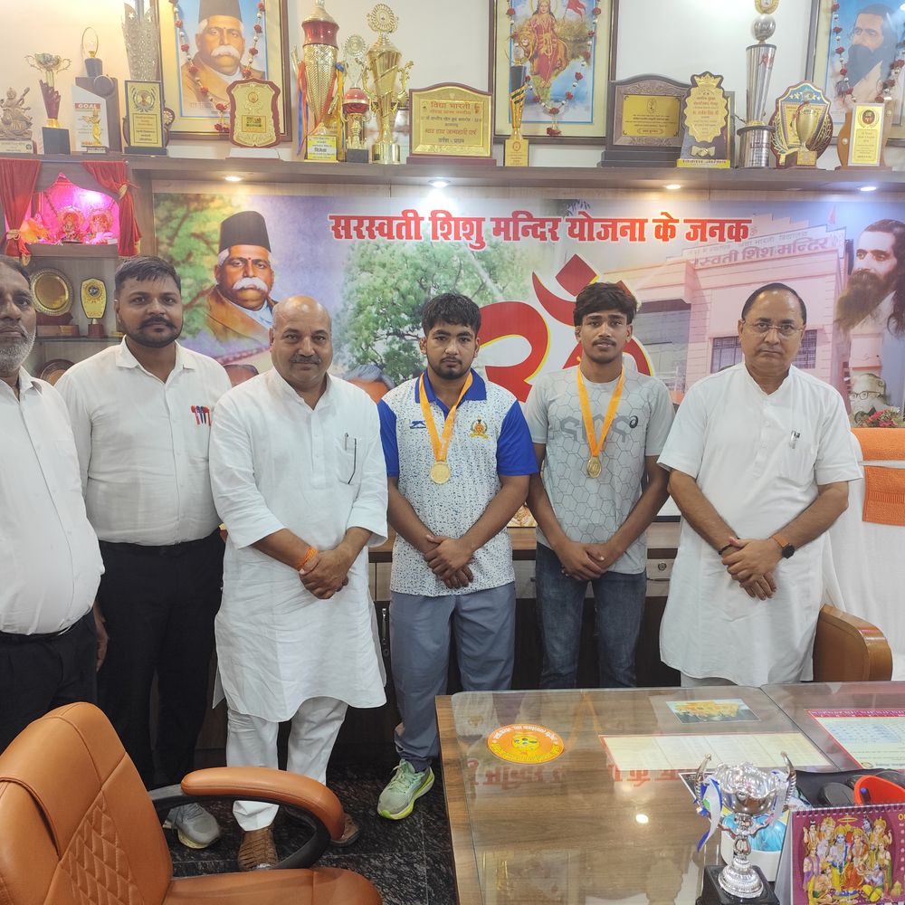 विद्या भारती राष्ट्रीय कुश्ती प्रतियोगिता:गोरखपुर के दो खिलाड़ियों ने प्रतियोगिता में जीते स्वर्ण