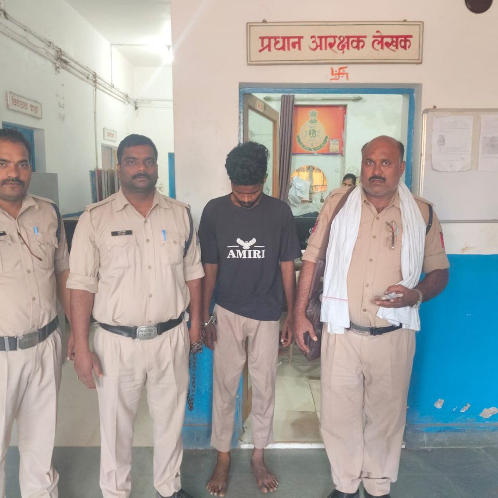नाबालिग से गलत हरकत की, शोर करने पर भाग गया:सतना में डेढ़ महीने से फरार  आरोपी गिरफ्तार
