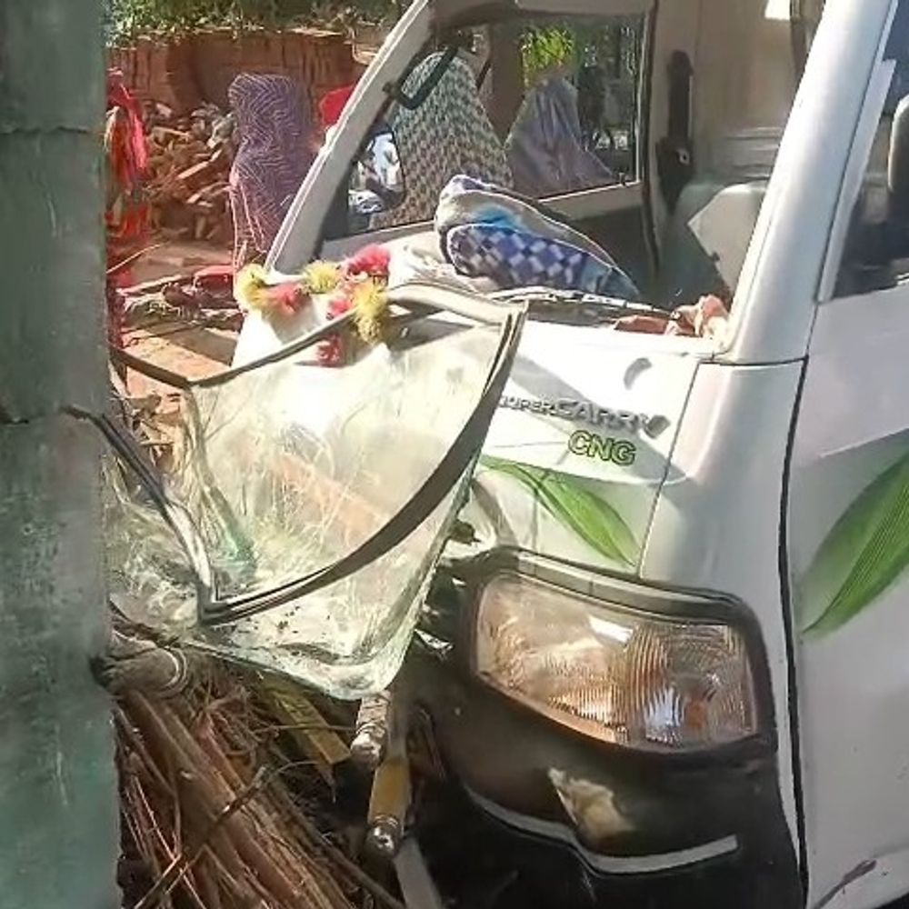 लोडिंग वाहन की टक्कर से दादी की मौत, पोता घायल:शिवपुरी में दोनों घर के बाहर बैठे थे, ड्राइवर मौके से भागा