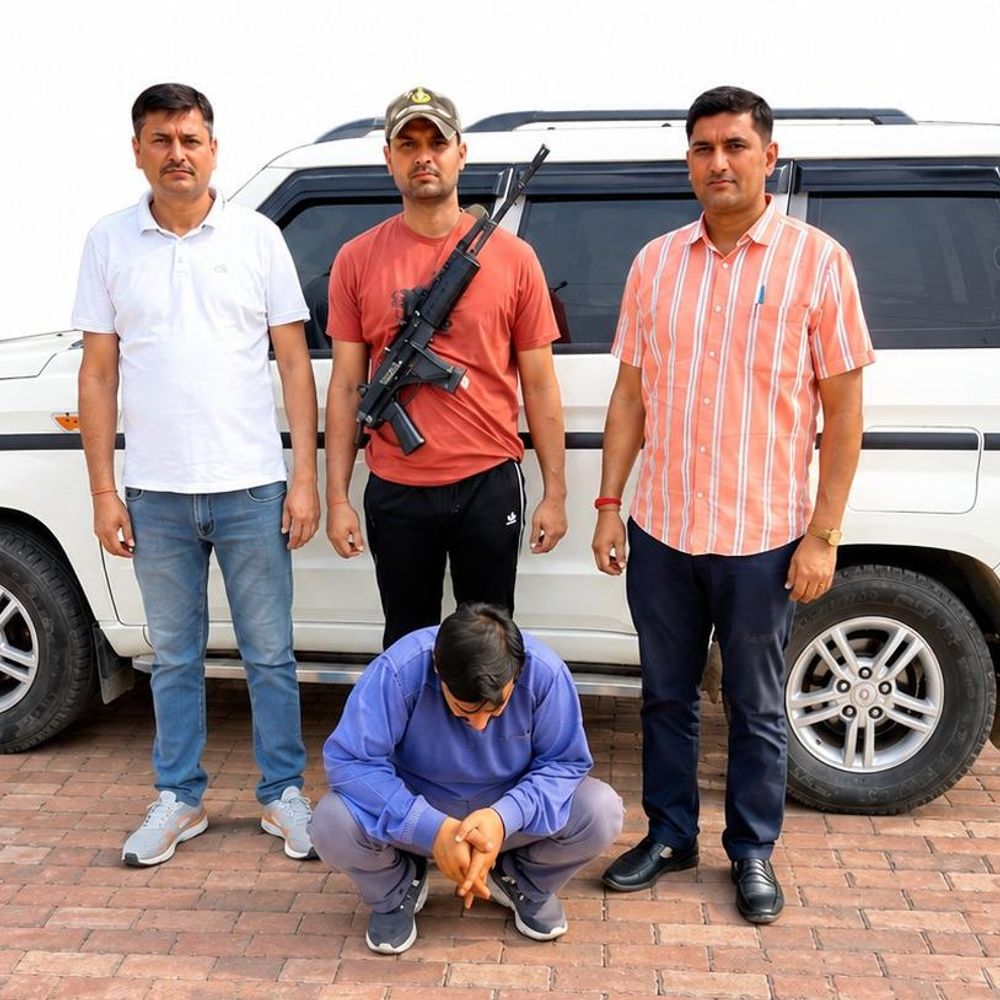 हांसी पुलिस ने अरेस्ट किया इनामी बदमाश:दो साल से चल रहा फरार, आर्म्स एक्ट का केस, यूपी का रहने वाला