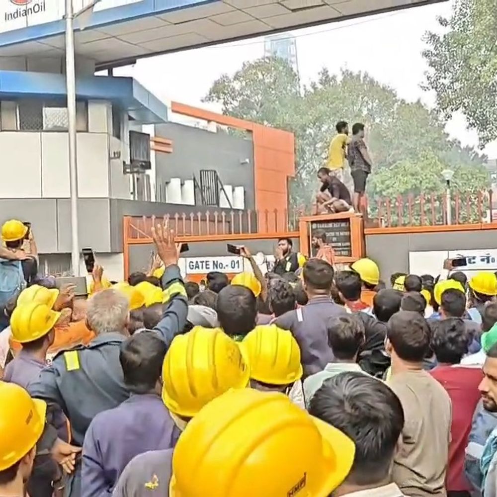 रिफाइनरी में मजदूरी की मौत के बाद 23 घंटे प्रदर्शन:परिजन ने 1 करोड़ मांगा था मुआवजा, 45 लाख में समझौता; मजदूर बोले- लापरवाही से हादसा