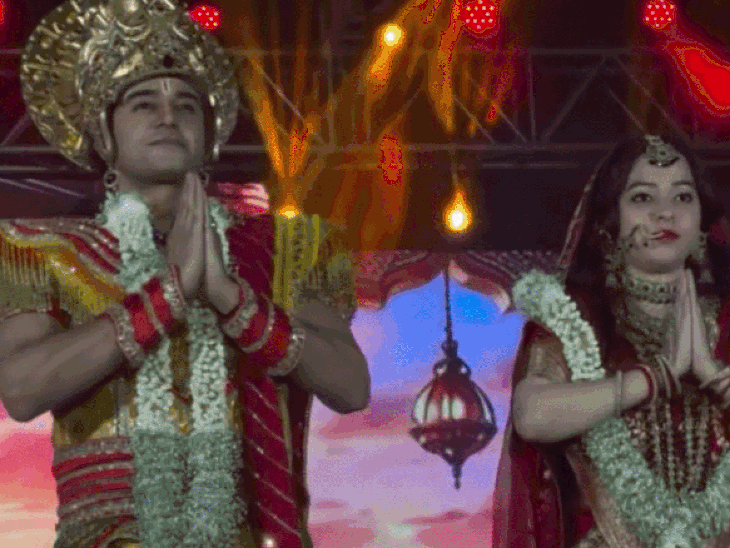 टीवी एक्टर गौरव खन्ना बने श्रीराम, जनकपुरी में सजी रामायण:उड़ते राक्षस, आग की लपटें और युद्ध के दृश्य, डेढ़ घंटे तक मंत्रमुग्ध रहे दर्शक