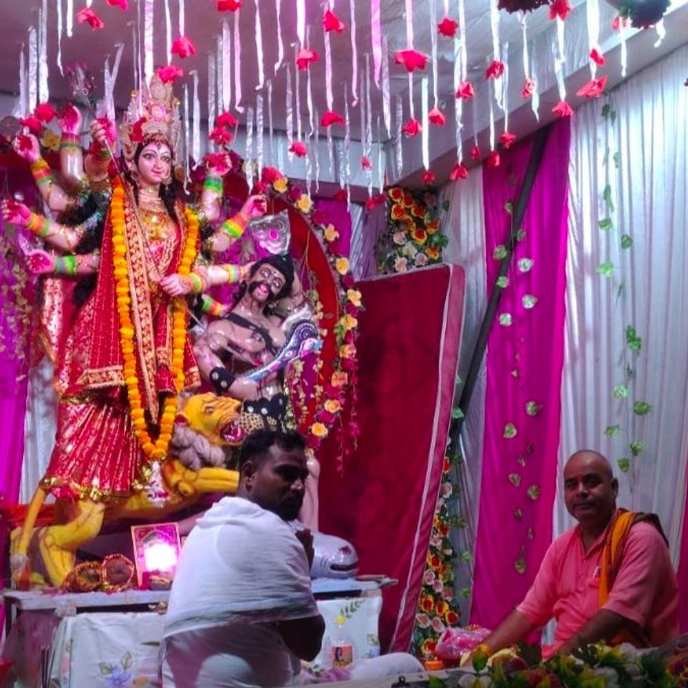देवसीपुर में नौ दिवसीय उत्सव:नवरात्रि में की दुर्गा प्रतिमा की स्थापना, क्षेत्र की सुख-समृद्धि और खुशहाली की कामना