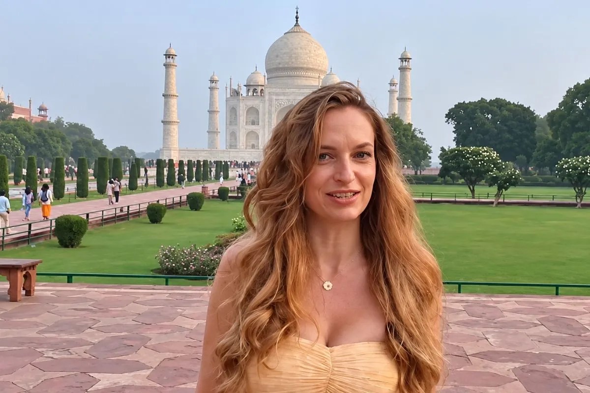 ताजमहल की खूबसूरती के साथ भारतीय संस्कृति के रंग में रंगे विदेशी पर्यटक, बोलीं फ्रांस की अलेक्जेंड्रा- भारत में सुरक्षित महसूस हो रहा