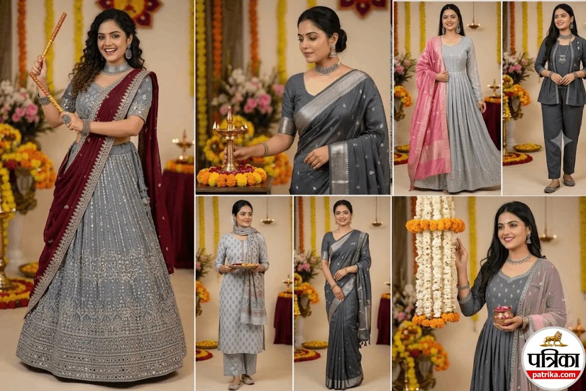 Navratri Day 7 Grey Outfit Ideas: गरबा से पूजा तक, लहंगा, साड़ी और कुर्ता स्टाइल करने के लिए यहां से लें टिप्स 