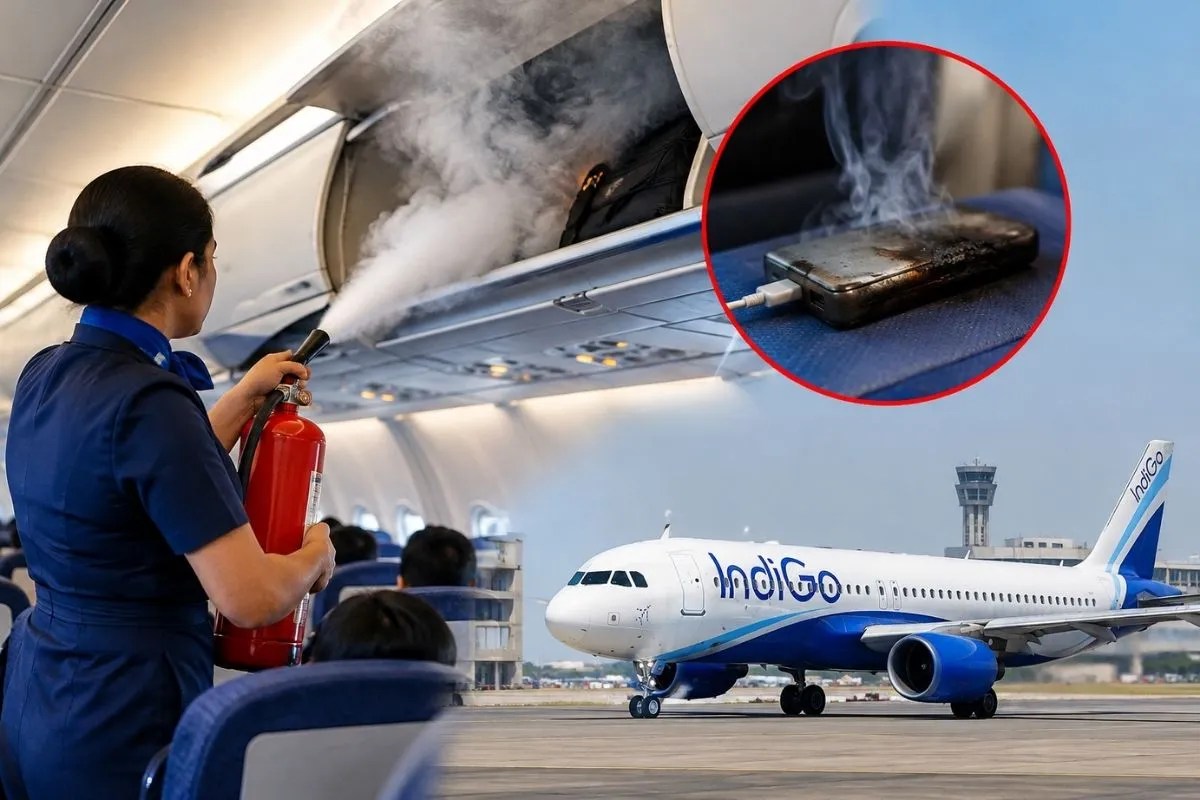 दिल्ली-चेन्नई IndiGo फ्लाइट में रखे एक पावर बैंक में लगी आग, हैदराबाद में कराई इमरजेंसी लैंडिंग