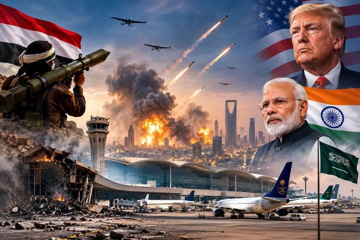 रियाद पर हूती हमलों से दहला पश्चिम एशिया, भारत ने बताया अस्वीकार्य, ट्रंप की दो टूक चेतावनी