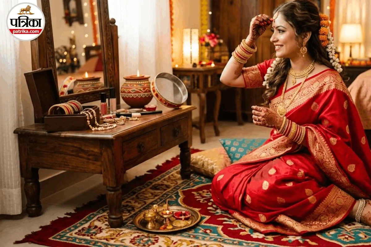 Karwa Chauth 2026  पर सोलह श्रृंगार करके दिखना है खूबसूरत, तो साड़ी और लहंगे के साथ फॉलो करें ये टिप्स 