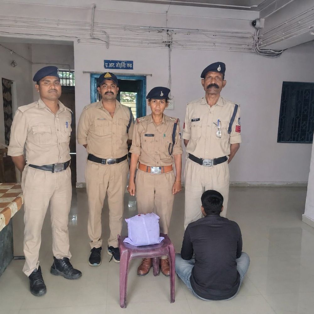 गांजा बेचने वाला युवक गिरफ्तार:1.206 किलो गांजा और बाइक जब्त; आरोपी छोटी पुड़िया बनाकर बेचता है