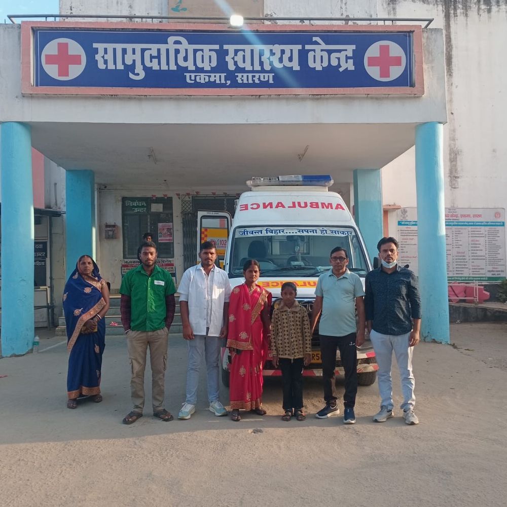 होंठ-तालू की सर्जरी के लिए बच्ची को पटना भेजा:एकमा की बच्ची को आरबीएसके टीम ने आईजीआईएमएस भेजा