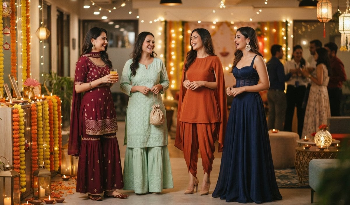 Diwali Office Party के लिए परफेक्ट हैं ये 5 स्टाइलिश Outfits, शरारा से इंडो-वेस्टर्न तक