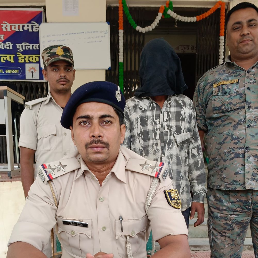 सहरसा में घर के अंदर पकड़ी गई मिनी गन फैक्ट्री:STF और पुलिस की छापेमारी; हथियार बना रहा आरोपी गिरफ्तार