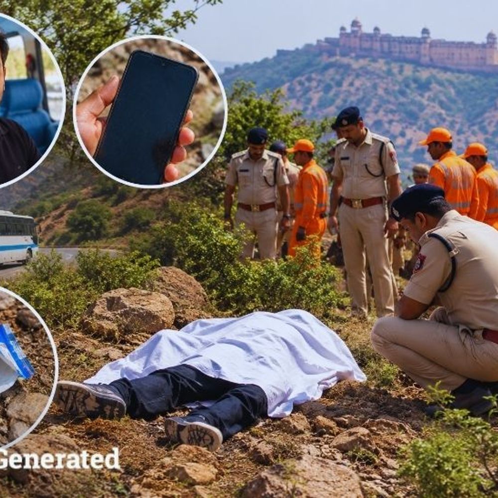 जयपुर में आमेर पहाड़ी पर मिला युवक का शव:6 दिन पहले लापता हुआ था, लाश के पास सेलफॉस पैकेट पड़ा मिला