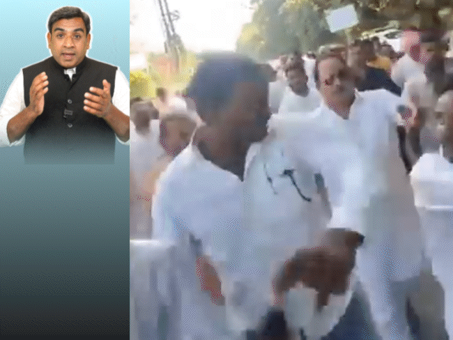 विधायक के सामने माइक छीना, ‘भाजपा सरकार मुर्दाबाद’ नारा लगाया:राहुल गांधी के बब्बर शेर आपस में भिड़े ; भाजपा के कद्दावर नेता की हो गई फजीहत
