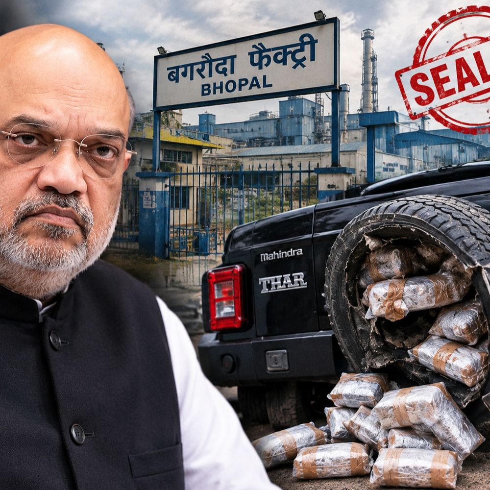 देश के 60% संगठित ड्रग केस अकेले MP में:स्टेपनी से लेकर सलवार-कुर्ते तक में तस्करी, शाह बोले- 3 साल में खत्म करेंगे नशा