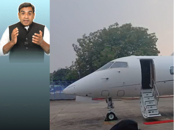 दावा- जीतू पटवारी के काम आएगा ‘मोहन का नया प्लेन’:विधायक ने प्रभु श्रीराम को पहना दी अपने गले की माला; मंच पर सीएम-विजयवर्गीय की गुफ्तगू