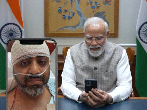 मोदी से कैप्टन स्मित बोले-घायल था पर हिम्मत नहीं हारी:विमान गिर रहा था, आखिरी मौका था; हनुमान चालीसा पढ़ते हुए कॉकपिट का दरवाजा खोला
