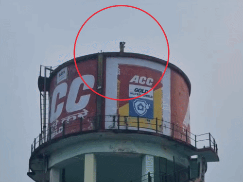 दरभंगा- 80 फीट ऊंची पानी की टंकी पर चढ़ी महिला:आरपीएफ-जीआरपी ने समझाकर सुरक्षित उतारा; चाइल्डलाइन को सौंपा