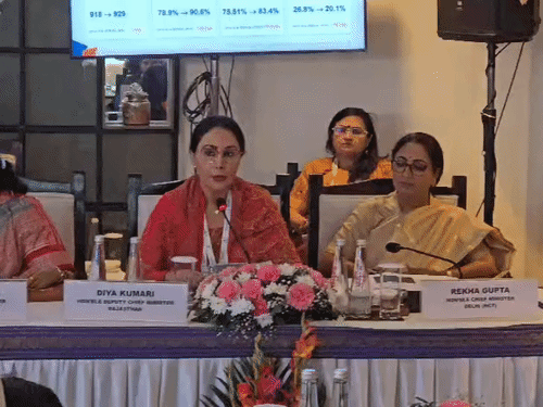 दिल्ली में दीया कुमारी ने किया राजस्थान का प्रतिनिधित्व:‘बेटी बचाओ-बेटी पढ़ाओ’ और महिला सशक्तिकरण केंद्र की उपलब्धियां की साझा