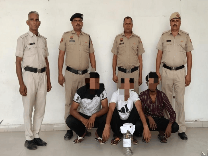 रेवाड़ी में अवैध हथियारों के नेटवर्क पर पुलिस की कार्रवाई:2 कट्टे और 10 जिंदा रौंद बरामद, 4 आरोपी गिरफ्तार