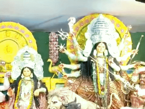दशमी पर हवन-पूजन के साथ संपन्न होगा नवरात्र:हाथी पर होगी माता की विदाई, मूर्ति विसर्जन के लिए घाटों पर बने आर्टिफिशियल तालाब