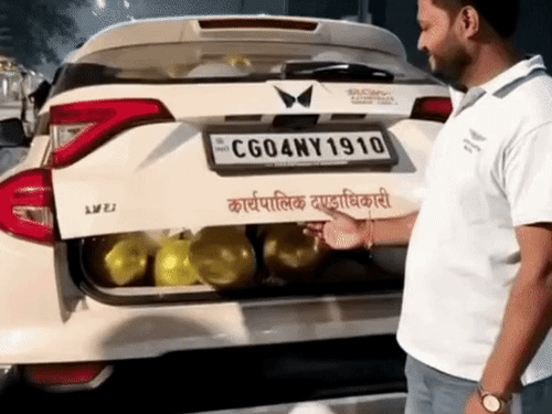 रायपुर नहीं, बिलासपुर में नायब तहसीलदार ने मनाया था बर्थडे:रिवर व्यू रोड पर आधी रात कार खड़ी कर सेलिब्रेशन, वीडियो के आधार पर FIR