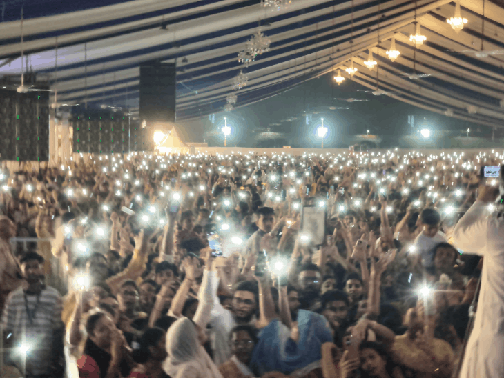 भगवान को पाने के लिए तर्क नहीं, प्रेम चाहिए:इन्द्रेश उपाध्याय बोले- कथा सुनें नहीं, उसके भाव को जीवन में उतारें