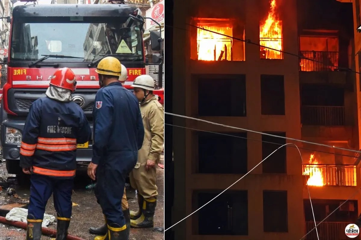 नालासोपारा में भीषण आग: इमारत की 14वीं मंजिल पर 45 मिनट तक लटके रहे लोग; दम घुटने से 2 महिलाओं की मौत