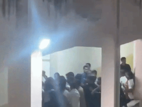 सर छोटू राम इंस्टीट्यूट में भिड़े छात्रों के दो गुट:हॉस्टल से लेकर बाहर तक जमकर चले लात घूसे, कैंपस में अफरा-तफरी;वीडियो वायरल