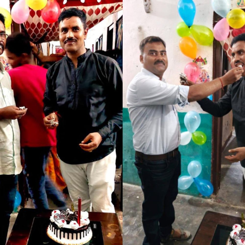 शराब तस्कर की बर्थडे पार्टी में पहुंचे थानेदार-दरोगा:मोतिहारी SP ने किया निलंबित, तस्कर के साथ केक काटकर खिलाने की तस्वीर वायरल