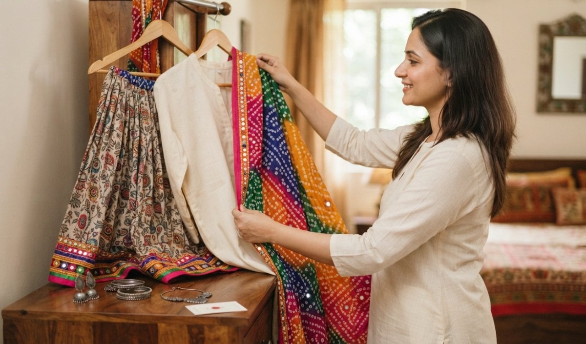 Navratri Look के लिए 1500 रुपये का बजट, ऑफिस से लेकर गरबा तक ऐसे संवारें स्टाइल