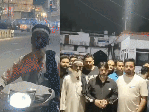 मुस्लिम बुजुर्ग से जबरन लगवाए ‘जय श्रीराम’ के नारे:बचाने आए हिंदू युवक को भी पीटा, AIMIM ने कोतवाली घेरकर की कार्रवाई की मांग