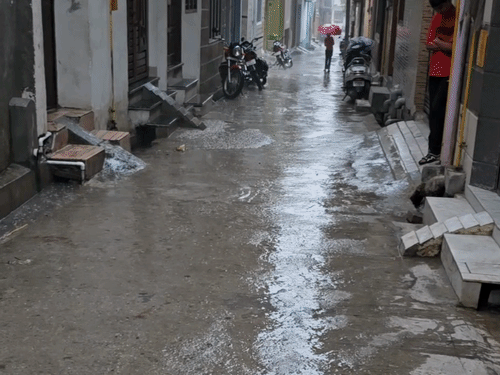 बिजनौर में बारिश से दिन में छाया अंधेरा:तेज हवाओं के साथ झमाझम बारिश, धान और गन्ने की फसल पर नुकसान का खतरा