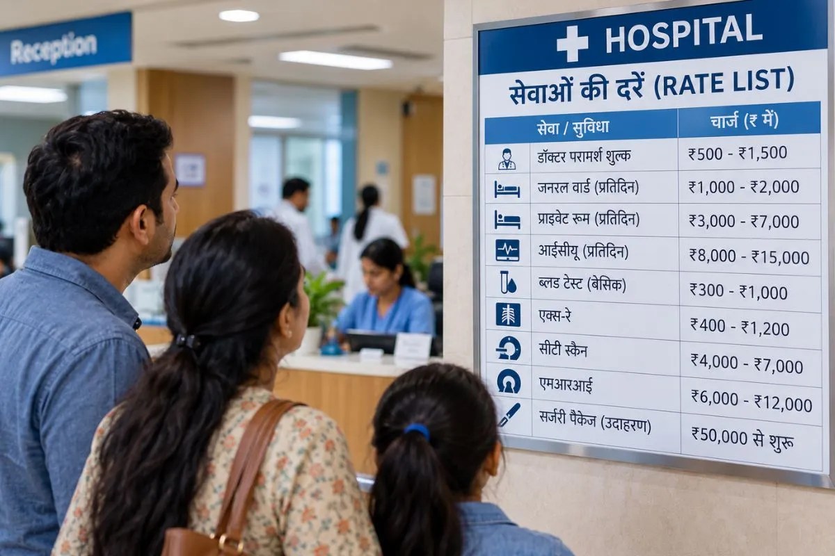 Hospital Charges: अस्पतालों में ट्रीटमेंट की प्राइस लिस्ट की जाए डिस्प्ले, सरकार ने दिये निर्देश, मरीजों को होगा फायदा
