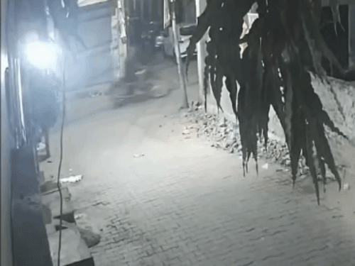 RSS शाखा जा रहे व्यक्ति को गाड़ी ने मारी टक्कर:20 मीटर तक घसीटा,CCTV आया सामने