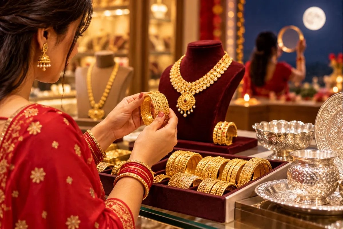 Gold Silver Price Today: करवा चौथ पर लेनी है जूलरी? जानिए आपके शहर में क्या हैं 24, 22 और 18 कैरेट गोल्ड के रेट