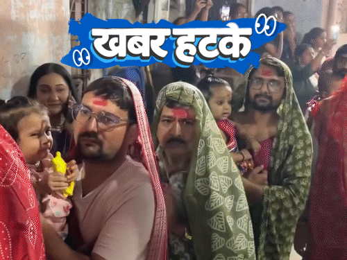खबर हटके- पुरुषों ने साड़ी पहनकर गरबा किया:मेघालय के गांव में सीटी बजाकर एक-दूसरे को बुलाते हैं लोग; भगवान की आरती कर रहे रोबोट