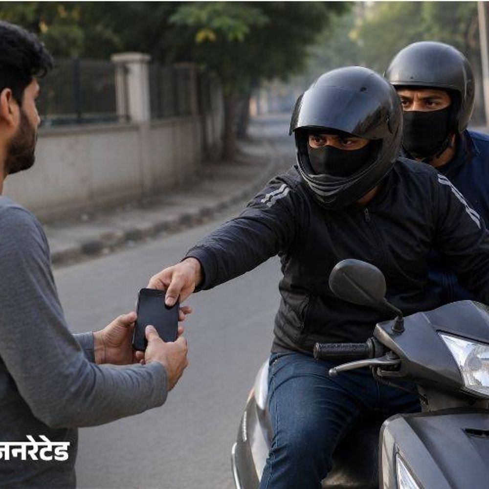 भोपाल में सरेराह युवक का मोबाइल झपटा:एक्टिवा सवार दो बदमाशों ने फोन छीना; नौकरी पर जाने के लिए निकला था