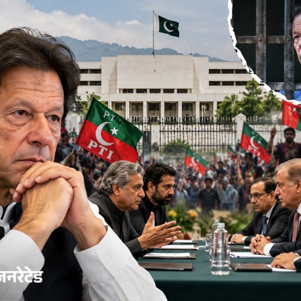 इमरान की पार्टी और PAK सरकार की बातचीत आज:इस्लामाबाद मार्च टालने पर चर्चा; PTI की मांग- इमरान से मिलने दें, अस्पताल में इलाज कराएं