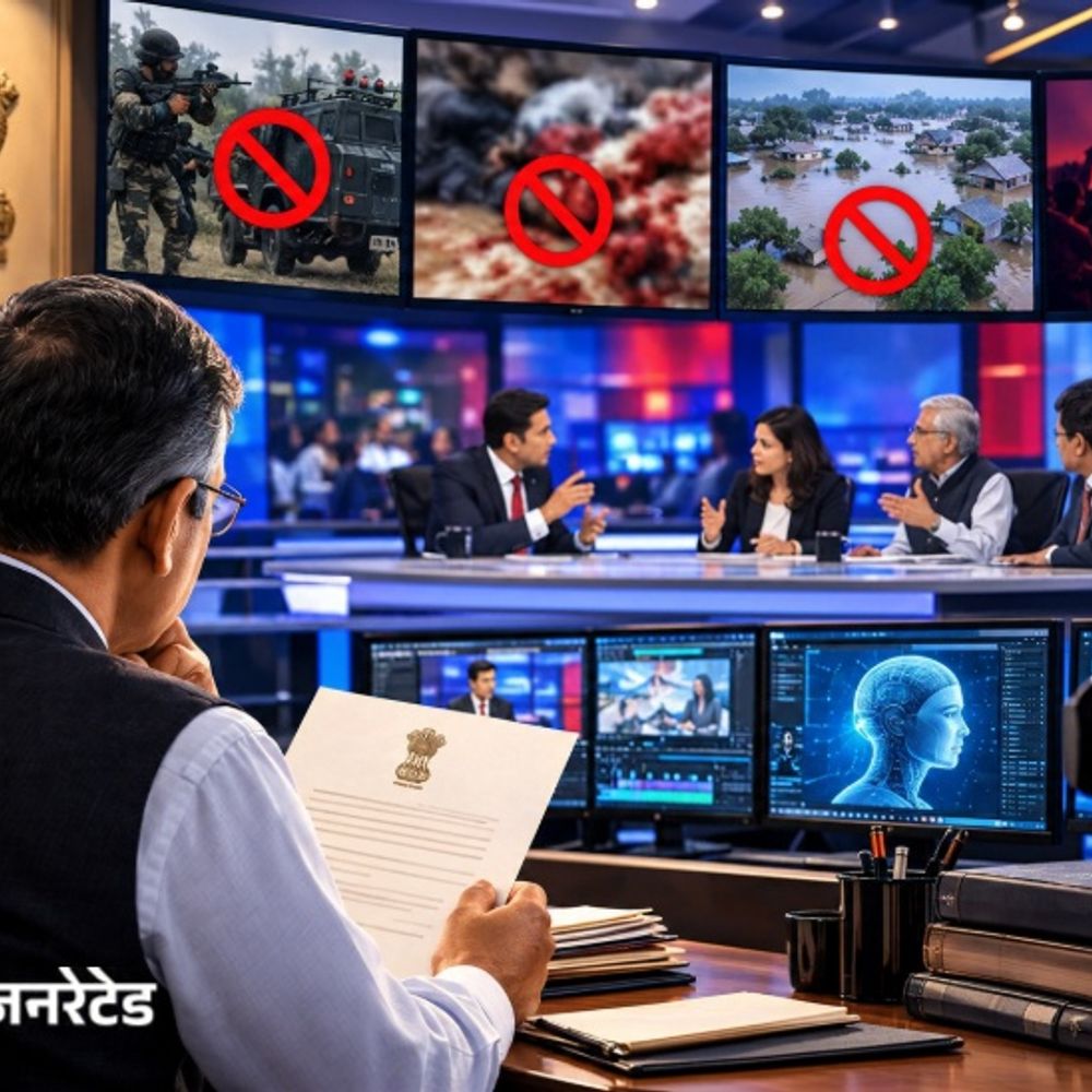 सरकार बोली- न्यूज चैनल्स एंटी नेशनल कंटेंट न दिखाएं:भड़काऊ डिबेट से बचें, AI का सही से इस्तेमाल करें; एडवाइजरी में 10 निर्देश