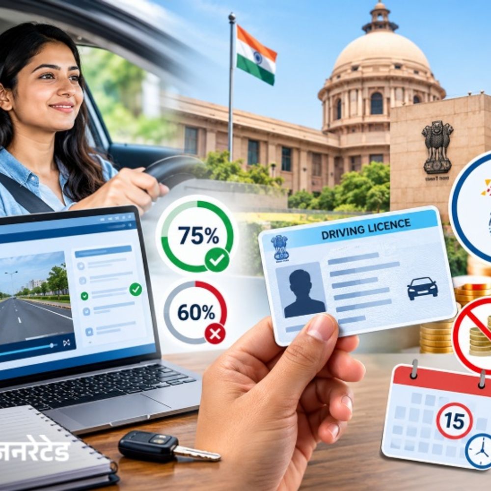 ड्राइविंग लाइसेंस के लिए टेस्ट में 75% अंक लाना होगा:पहले 60% अंक जरूरी था, ऑनलाइन नाम-पता बदलवाने पर चार्ज नहीं लगेगा