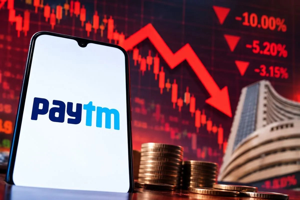 Paytm के शेयर में भारी बिकवाली, 10% तक टूटा भाव, अचानक क्यों आई इतनी गिरावट?