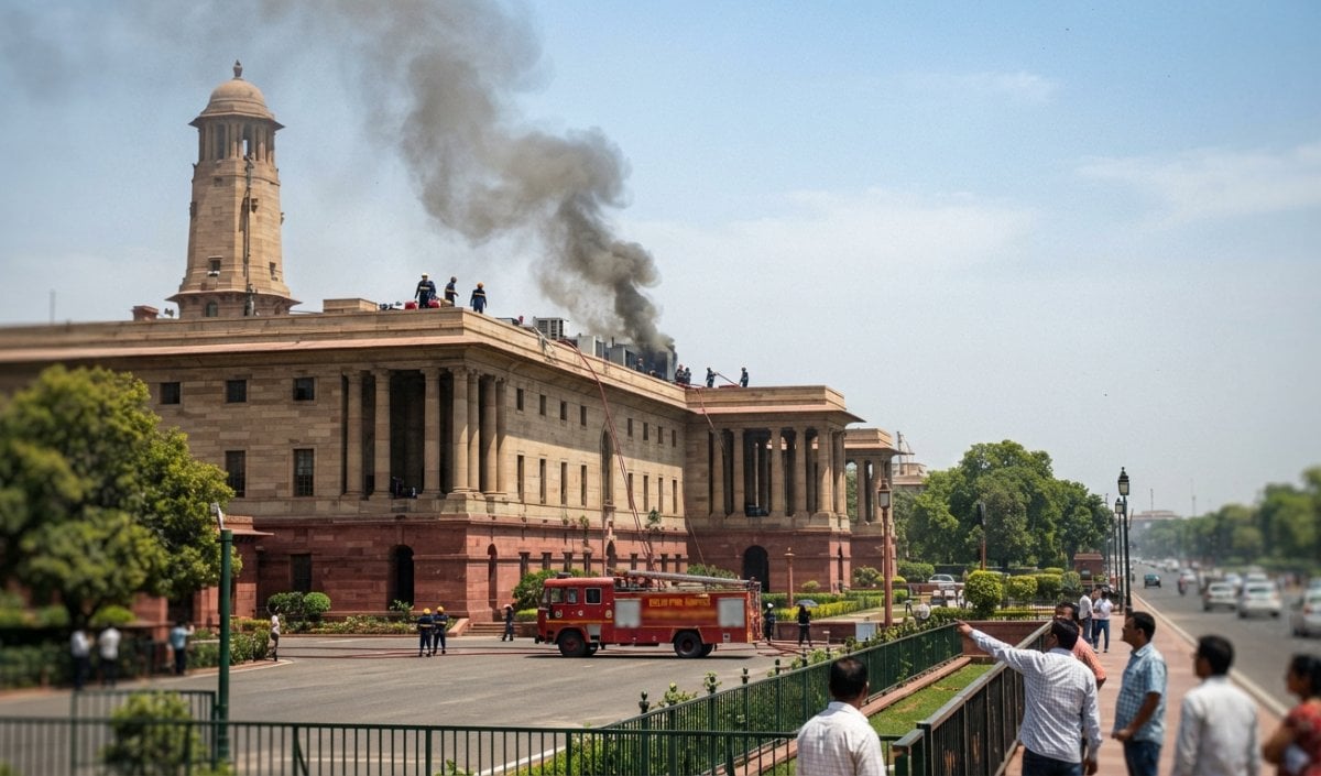 Breaking News: राष्ट्रपति भवन के पास नॉर्थ ब्लॉक में लगी आग, घना धुआं दिखाई दिया, दमकल की कई गाड़ियां रवाना