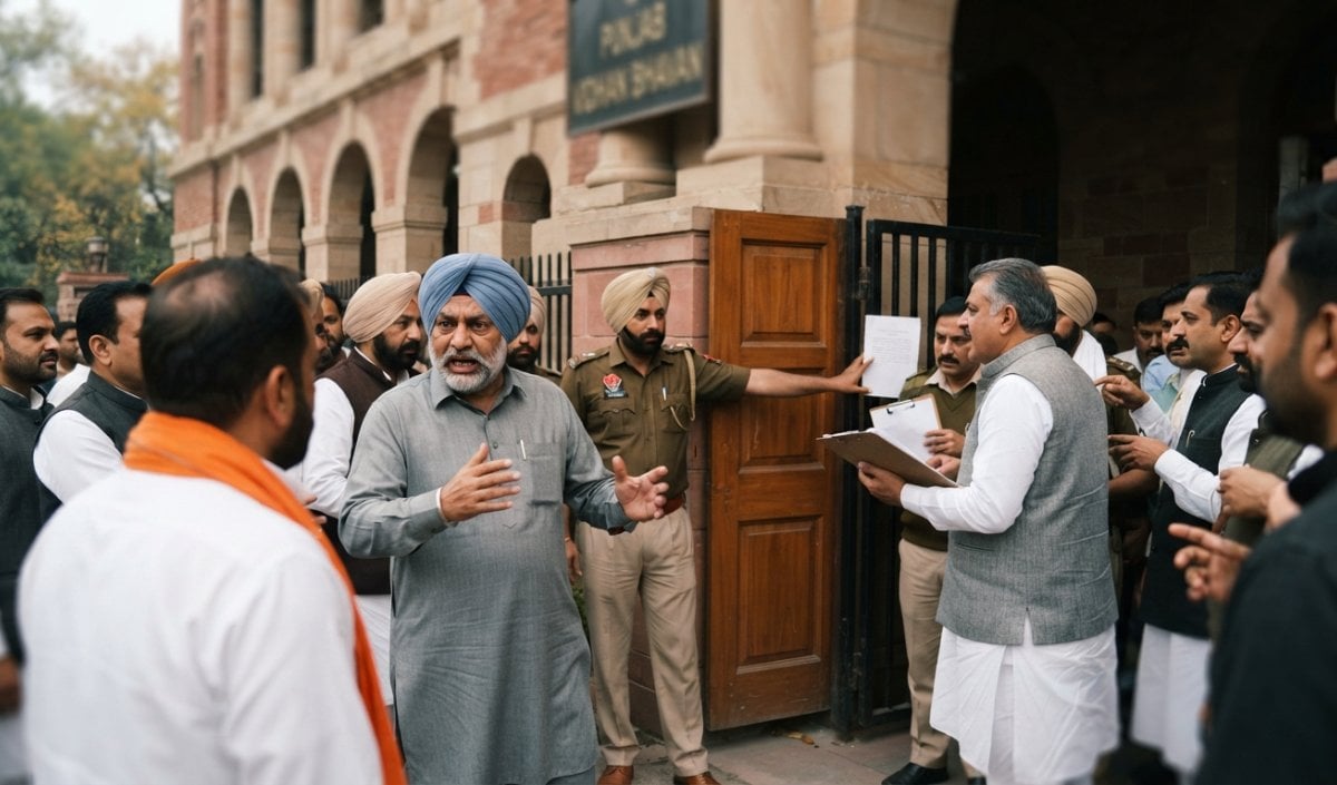 Punjab Assembly में AAP और Congress MLAs के बीच तीखी बहस, एंट्री रोके जाने पर बवाल